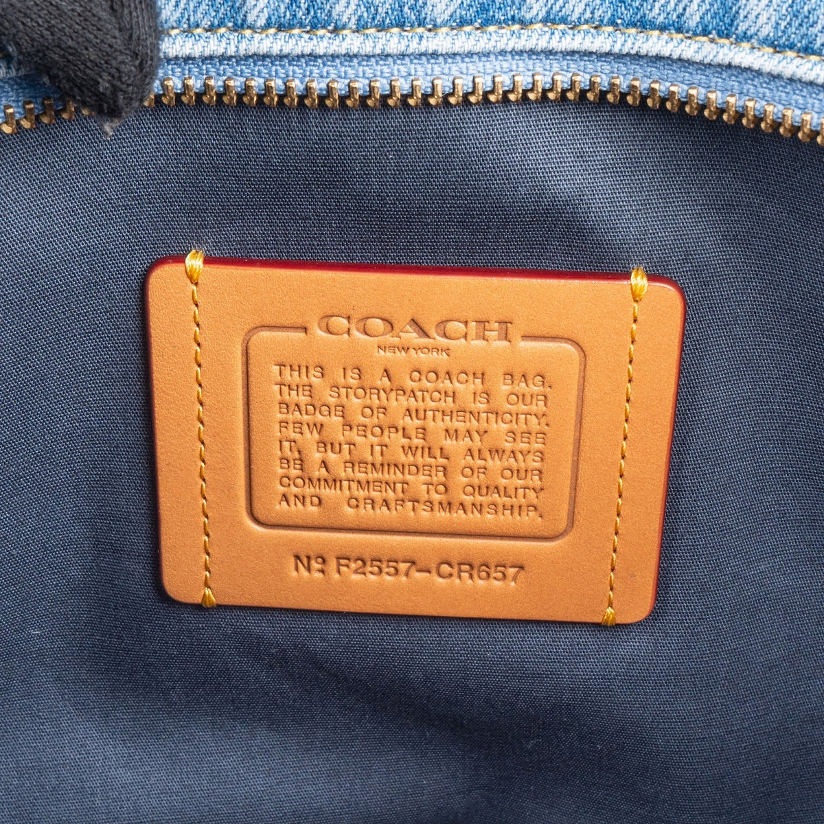 Coach Denim Cargo Tote Handbag