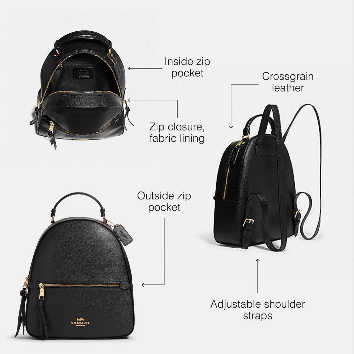 COACH Jordyn Backpack, Chalk